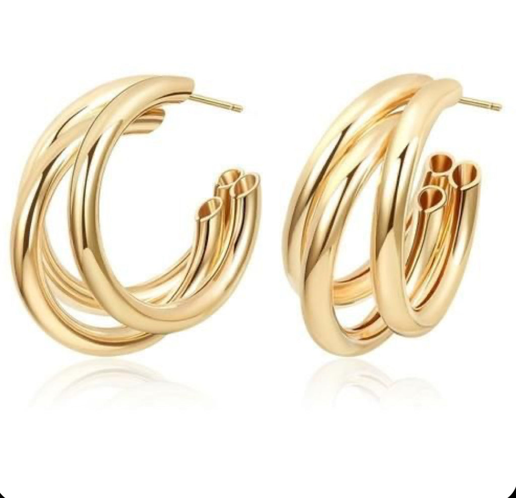 Urban Edge Geometric Hoop Earrings