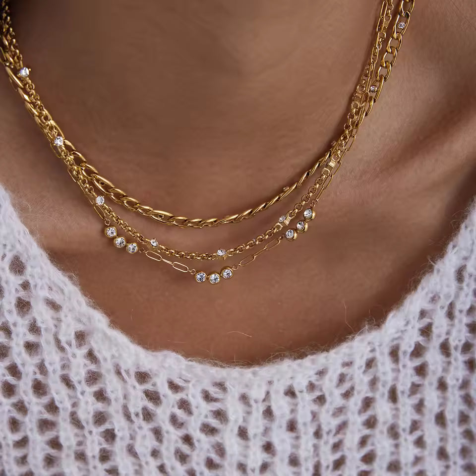 Radiant Link Round Choker Necklace