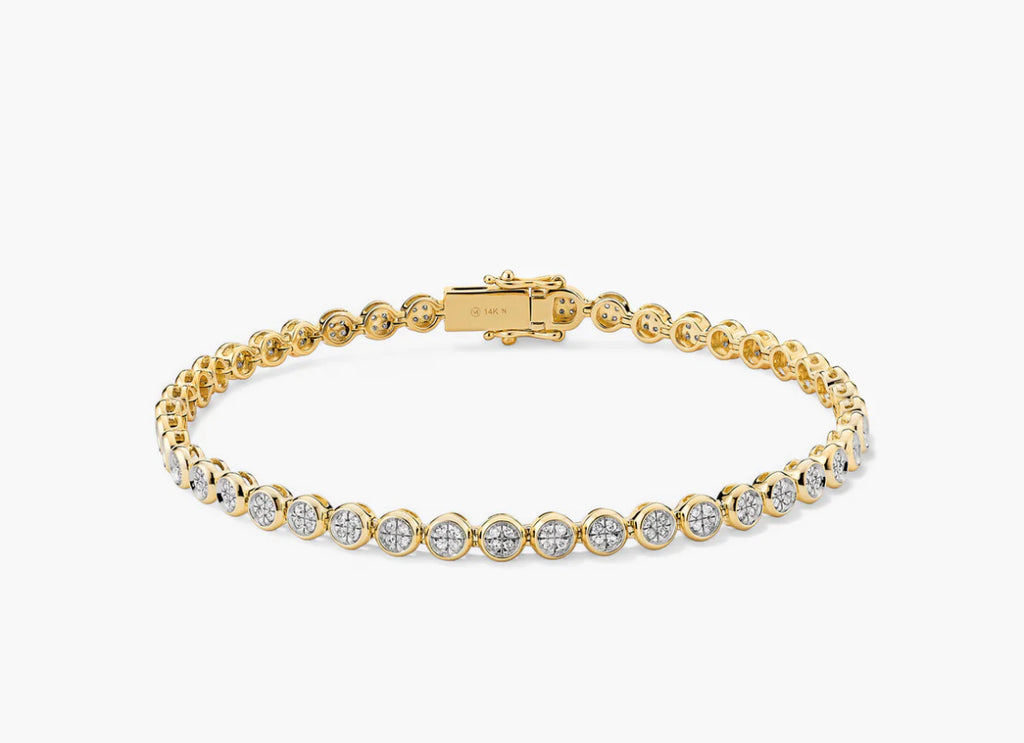 Gold-Plated CZ Charm Bracelet