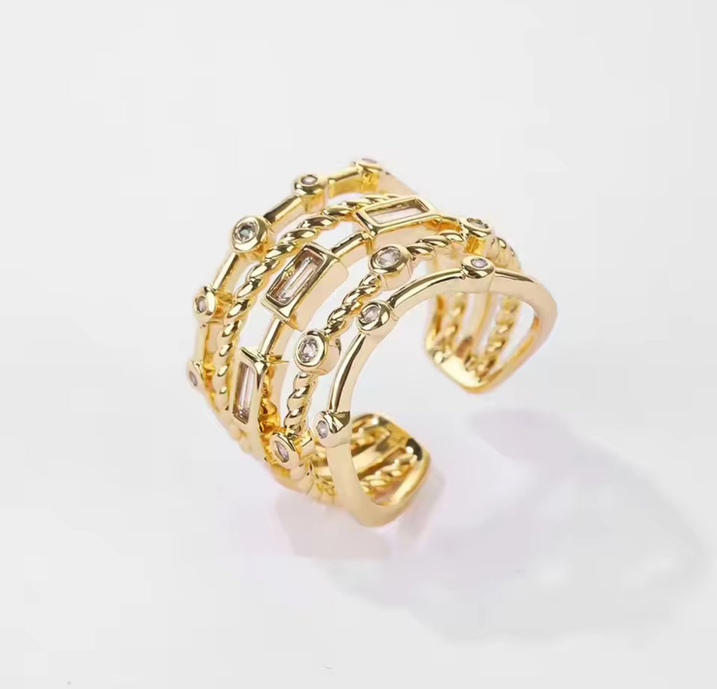 Classic Copal Bridal Ring Set