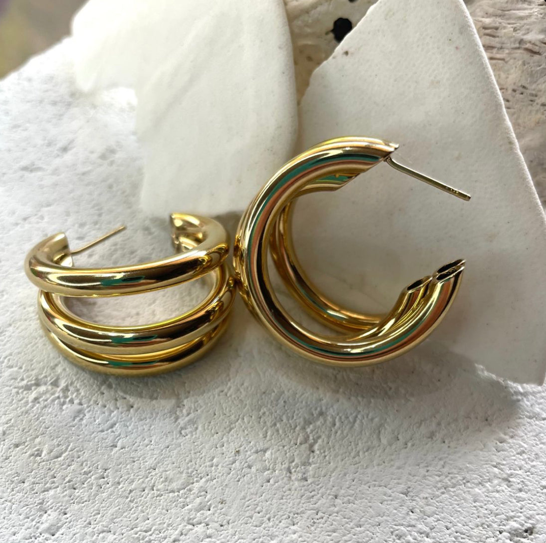 Urban Edge Geometric Hoop Earrings