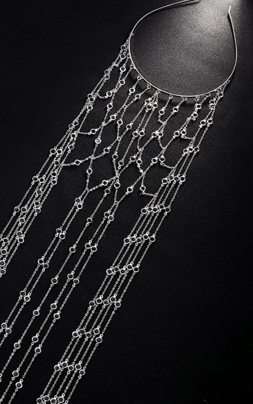 Doyours Rhinestone Tassel Head Chain