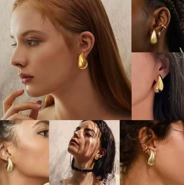 Trendy Tibetan Silver Stud Earrings