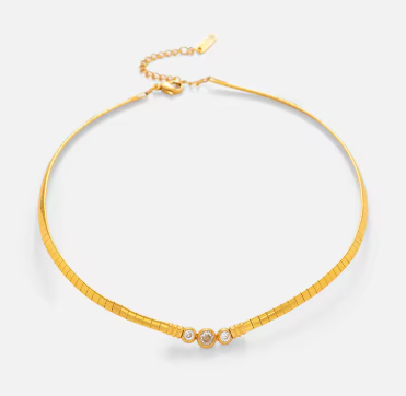 YYOJ Vintage Zircon Snake Chain Necklace