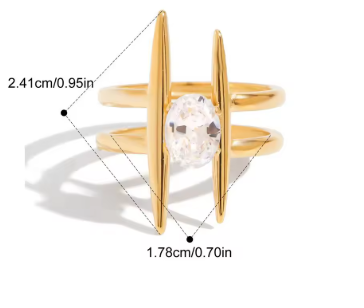 Golden Essence Geometric Wedding Band