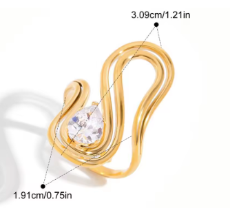 Golden Essence Geometric Wedding Band