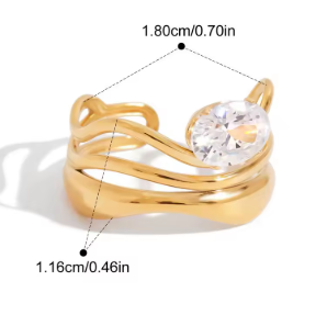 Golden Essence Geometric Wedding Band
