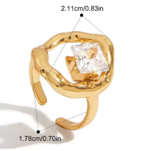Golden Essence Geometric Wedding Band
